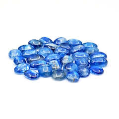 Deep Blue Kyanite Oval Cabs | Natural Polished Cabochons for Jewelry - 33 Pieces