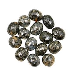 Nipomo Marcasite Rose Cut Cabochons | Freeform Metallic Gemstones for Jewelry- 15 pieces