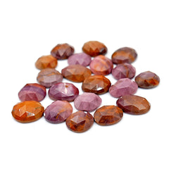Mookaite Rose Cut Oval Cabochons | Flat Back Rose Cut Cabs for Jewelry Making - 20 Pieces