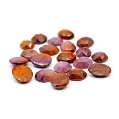 Mookaite Rose Cut Oval Cabochons | Flat Back Rose Cut Cabs for Jewelry Making - 20 Pieces