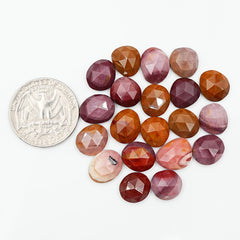 Mookaite Rosecut Freeform Cabs | Natural Flat Back Gemstones for Jewelry Making - 20