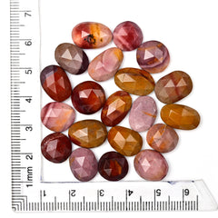 Mookaite Rosecut Freeform Cabochons | Natural Jasper Gemstones for Jewelry Making - 20 Pieces