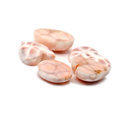 Natural Pink Larimar Cabochons | Mixed Shapes Gems With Soft Pink & Plum Tones - 5 Pices