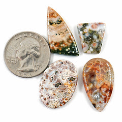 Ocean Jasper Cabochons Freeform | Natural Gemstones for Jewelry Making - 4