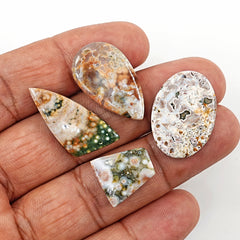Ocean Jasper Cabochons Freeform | Natural Gemstones for Jewelry Making - 4