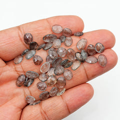 Moss Aquamarine Rose Cut Gemstones | Freeform Crystals for Handmade Jewelry - 47 Pieces