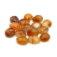 Montana Agate Rose Cut Oval Cabochon | Natural Loose Gemstone for Jewelry Making - 15 Pieces