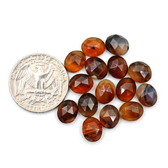 Montana Agate Rosecut Oval | Natural Semi-Translucent Agate Cabochon - 15 Pieces