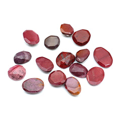 Mookaite Rosecut Freeform Cabochons | Natural Jasper Gemstones for Jewelry Making - 15 Pieces