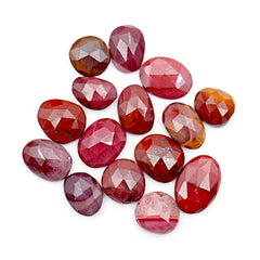 Mookaite Rosecut Freeform Cabochons | Natural Jasper Gemstones for Jewelry Making - 15 Pieces