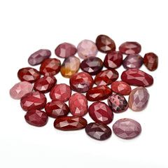 Mookaite Rosecut Freeform Cabochons | Natural Jasper Gemstones for Jewelry Making - 30 Pieces