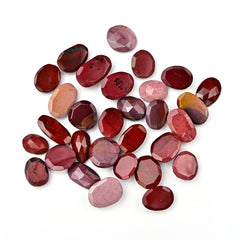 Mookaite Rosecut Freeform Cabochons | Natural Jasper Gemstones for Jewelry Making - 30 Pieces