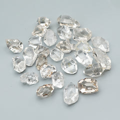 Herkimer Diamond Freeform | Natural Quartz Crystal for Jewelry Making - 26 Pieces