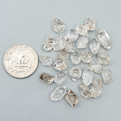 Herkimer Diamond Freeform | Natural Quartz Crystal for Jewelry Making - 26 Pieces