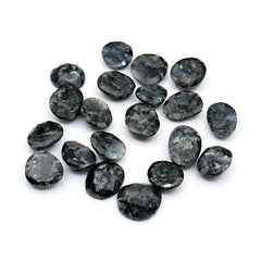 Larvikite Rose Cut Cabochons | Freeform Natural Gemstones for Jewelry Making - 20 Pieces