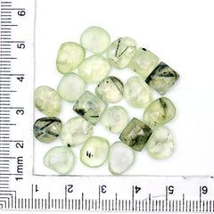 Natural Prehnite Rose Cut Cabochons | Green Gemstones in a Variety of Shapes - 20 Pieces