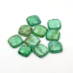 Natural rose cut cushion green kyanite gemstone, perfect for sepetember births.