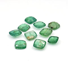 Natural rose cut cushion green kyanite gemstone, perfect for sepetember births.