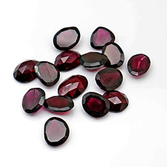 Rhodolite Garnet Rosecut | Deep Pink Freeform Gemstones For Jewelry Making