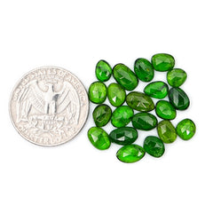 Freeform Shape Natural Chrome Tourmaline | Rose Cut Gemstones For Jewelry Making - 20 Pieces