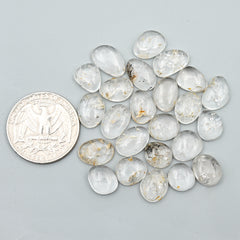 Natural Herkimer Diamond Cabochons | Freeform High-Clarity Quartz for Healing & Jewelry Design