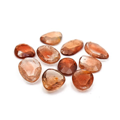 Imperial Topaz Rose Cut Gemstones | Golden Warmth in Freeform Elegance - 10 Pieces