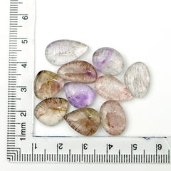 Super Seven Smooth Freeform Cabochons | Natural Melody Stone for Jewelry Making - 10 Pieces