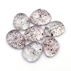 Pink Quartz Smooth Cabochons | Soft Blush Freeform Crystals for Jewelry