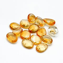 Golden Citrine Rose Cut Gemstones | Freeform Radiance for Handmade Jewelry