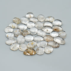 Herkimer Diamond Cabochons | Freeform Natural Double Terminated Quartz - 36 Pieces