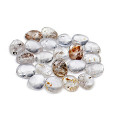 Herkimer Diamond Freeform Cabochons | Natural Clarity & Crystal Fire For Jewelry Making - 22 Pieces