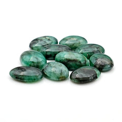 Oval Emerald Cabochons | Rich Green Natural Gemstones