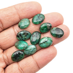 Oval Emerald Cabochons | Rich Green Natural Gemstones