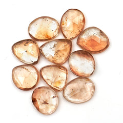 Imperial Topaz Freeform Rose Cut | Warm Golden Gemstones for Fine Jewelry - 10 Pieces