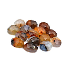 Freeform Montana Agate Rosecut Cabochon | Natural Gemstone with Unique Inclusion - 15 Pieces