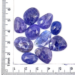 Tanzanite Rose Cut Freeform Gems | Lush Violet-Blue Brilliance Gemstones