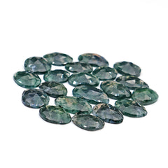 Moss Agate Freeform Rose Cut Cabochons | Nature Inspired Gemstone for Jewelry Making - 20 Pieces
