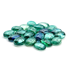 Emerald Green Kyanite Smooth Cabochon | Flat Back Oval Gemstone For Jewelry Making - 20 Pieces