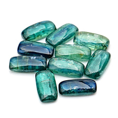 Emerald Green Kyanite Smooth Cabochon | Earthy Elegance in Every Facet - 10 Pieces