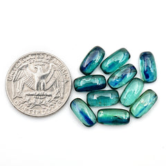 Emerald Green Kyanite Smooth Cabochon | Earthy Elegance in Every Facet - 10 Pieces