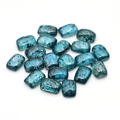Natural Teal Moss Kyanit Smooth Cabochons | Cushion Cut Gemstone For Jewelry Making - 20 Pieces