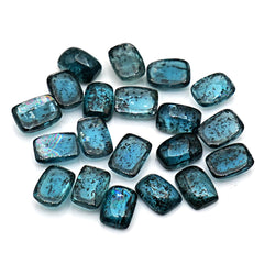 Natural Teal Moss Kyanit Smooth Cabochons | Cushion Cut Gemstone For Jewelry Making - 20 Pieces