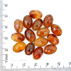 Rose Cut Montana Agate Cabochon | Natural Oval Gemstone for Jewelry Making - 15 Pieces