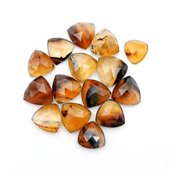 Natural Montana Agate Trillion Cabochon | Rose Cut Gemstones For Jewelry Making - 15 Pieces