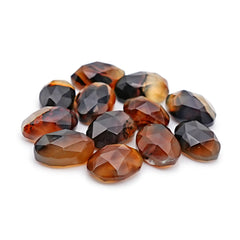 Oval Montana Agate Rosecut Cabochon | Natural Gemstone with Unique Inclusion - 12 Pieces