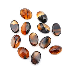 Oval Montana Agate Rosecut Cabochon | Natural Gemstone with Unique Inclusion - 12 Pieces
