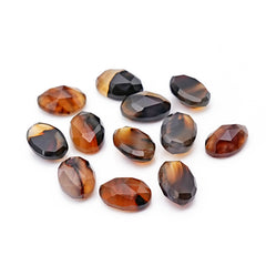 Oval Montana Agate Rosecut Cabochon | Natural Gemstone with Unique Inclusion - 12 Pieces