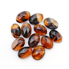 Oval Montana Agate Rosecut Cabochon | Natural Gemstone with Unique Inclusion - 12 Pieces