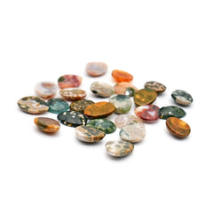 Ocean Jasper Rose Cut Cabochons | Multi Freeform Gemstones For Jewelry - 25 Pieces