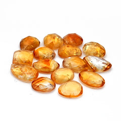 Natural Citrine Rose Cut Gemstones | Freeform Radiance for Handmade Jewelry - 15 Pieces